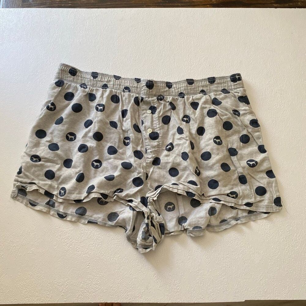PINK Victoria’s Secret Dog Logo Polka Dot Sleep Shorts M Y2K Pajama